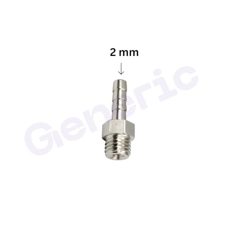 Image of Dental Chair Parts - Brass Hex Nipple 2MM Size, Superior Quality, Compact Design, Long Service Life (Pack of 5) |