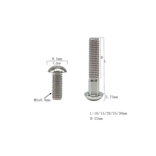 Rison-Titanium SSCY-US--67 Rison Titanium Screws M5X15Mm Screws Iso7380 Button Head Hex Socket Cap Screws Original Button Socket Head Hexagon Titanium Bolt Gr5 Titanium Screws Pack Of 5 thumb #1