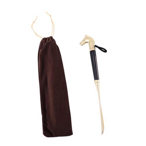 Chausse-pied long manche bois et métal pour bottes et chaussures de ville