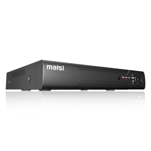 maisi 4 Channel 3K Lite DVR Recorder for CCTV Security Camera System, Support AHD/CVI/TVI/IP/CVBS(Analog) Cameras, Motion Detection, APP Remote Viewing, USB Backup, NO Hard Drive