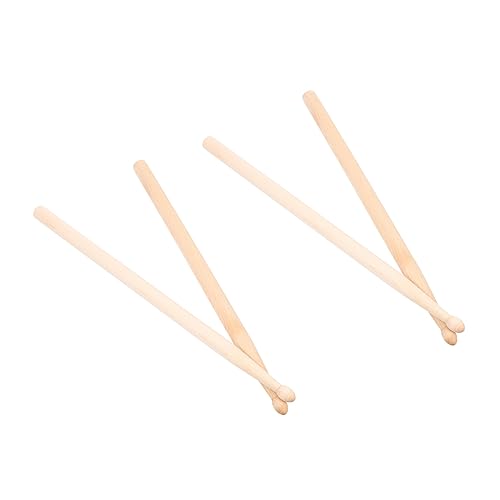 MUELODSIC 2 Paare Kindertrommelstöcke Bongos Trommelschläger Trommelschlüssel Musical Schlagzeug Marschtrommel Trommelstöcke Für Spiele Trommeldämpfer Musik Ahorn