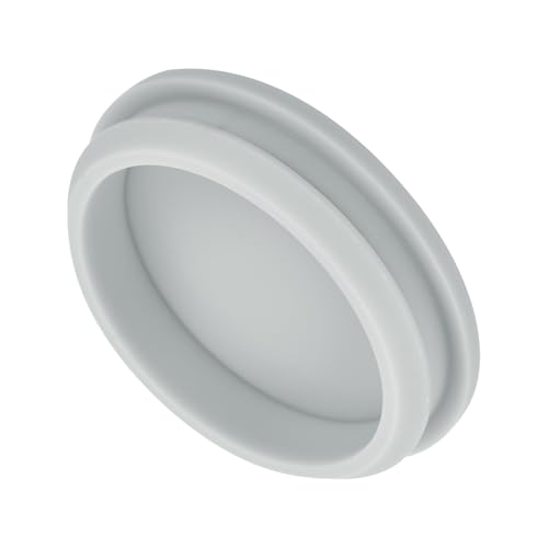 Image of MECCANIXITY 1pcs Silicone Snap in Locking Hole Plugs,50.6mm /2 Inch Mounting Diameter Narrow Groove Width 5mm Panel Seal Cover Round for Kitchen Bulkheads Waterproof Sealing Plugs Grey