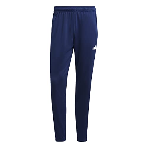 adidas Herren Train Essentials 3-Stripes Training Pants, Dark Blue/White, L