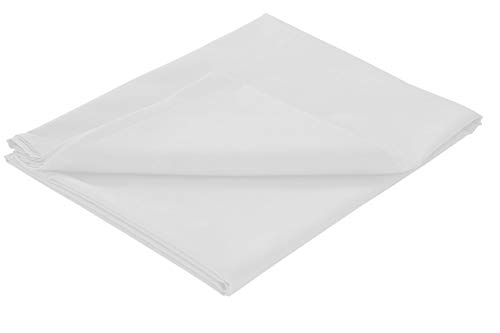 Olivia Rocco Flat Sheets, Easy Care Polycotton Full Bed Sheet, Super King White