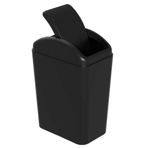 Caneca de basura rectangular negra 4.2 galones plastico