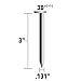 Metabo HPT Framing Nails | 3-in x 0.131-in | 30 Degree | Clipped Head | Bright | Smooth | Collated | 2500-Per Box | 15109HPT