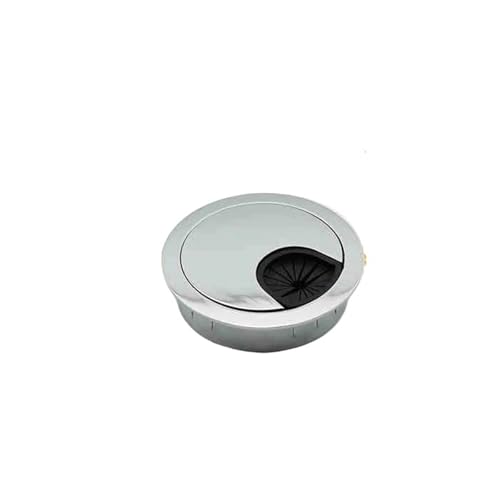 Pasacables Anillo Protector for Orificio de Cable Escritorio aleación Zinc 1 a 8 Piezas 50/53/60/80 mm, Soporte Circular for PC(60mm Gloss Finish,4Pcs)