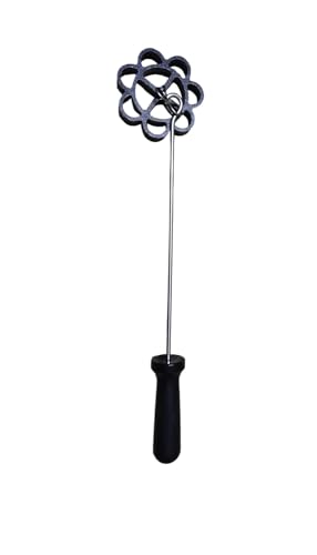 Image of Achu Murukku Achappam Rose Cookie Maker Achappam Mould with Heat Resistance Handle 0.2 kg Roaster (Black, Silver)