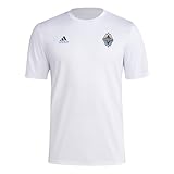 adidas Men's Vancouver Whitecaps MLS Short Sleeve T-Shirt, White, Medium