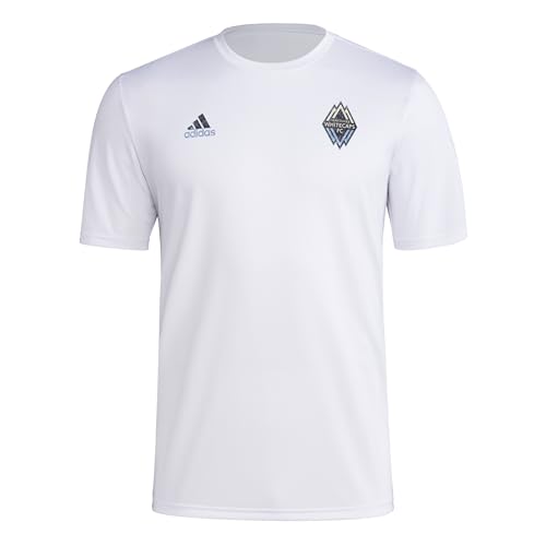 adidas Men's Vancouver Whitecaps Local Stoic Short Sleeve Pre-game T-shirt, White, Large