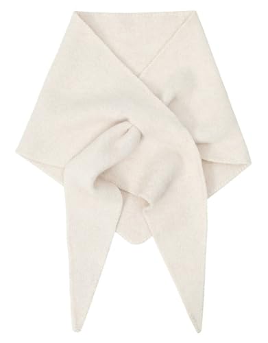 Women's Cashmere Scarf Warm Triangle Shawl Knitted Wrap Poncho Cape Neck Scarf for Fall Winter Fashion Stole Gifts