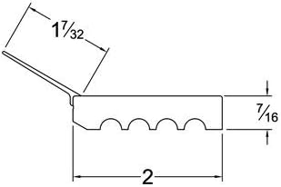 Randall Manufacturing V-37,) 7-Feet Dual Vinyl Garage Door Seal for Top or Sides (7 FT Brown)