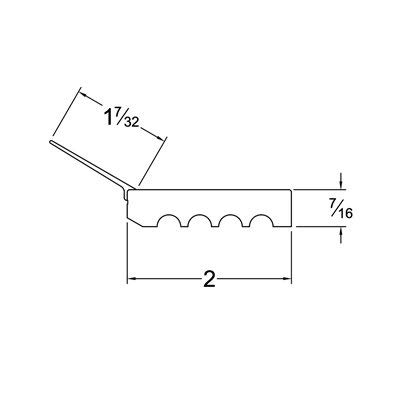 Randall Manufacturing V-37, 7-Feet Dual Vinyl Garage Door Seal for Top or Sides (Brown) - Thumbnail 5