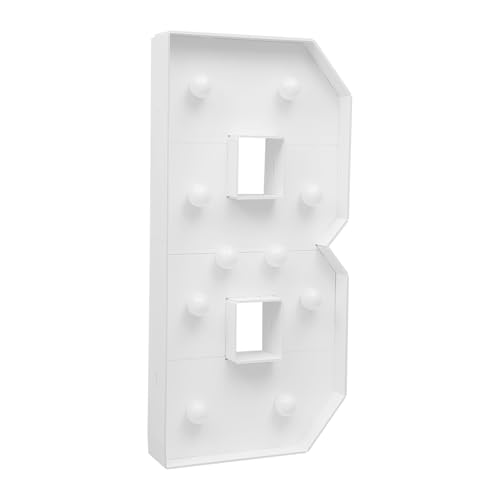 LKHDONG Letras luminosas LED para fiestas, luces decorativas con letras luminosas, iluminación con 10 bombillas LED, palabras de luz cálida, 91,5 cm, letras luminosas, alfabeto, luz decorativa (B)