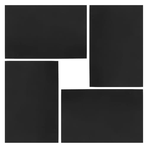 Healvian 4pcs A4 Black Aluminum Engraving Plates Metal Blanks for DIY Craft Tags and Equipment Signage Industrial Aluminum Sheet Blanks