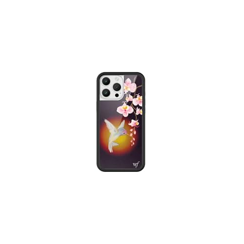 Image of Wildflower Cases - Compatible with iPhone 16 Pro Max | Protective Black Bumper, 6.5ft Drop Test Certified, Women Owned Small Business | Nature Floral Aesthetic Trendy Cute | Hummingbird