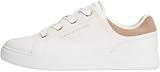 Tommy Hilfiger Sneaker con Suela Cupsole Mujer Casual de Piel, Blanco (Ecru/Coastal Taupe), 35