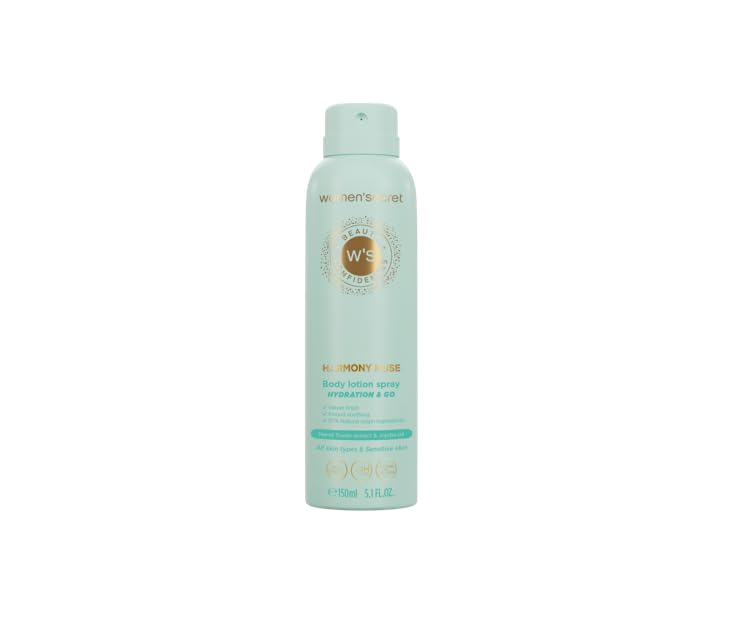 Women'secret Beauty Confidences Harmony Muse Crema Corporal Formato Spray 150ml, Propiedades Calmantes y Rejuvenecedoras