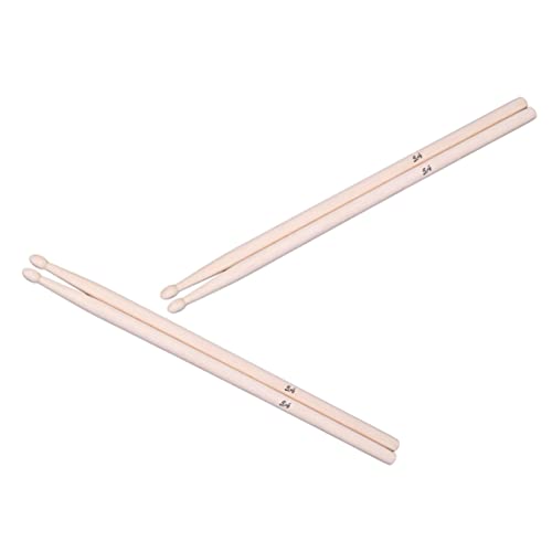 2 pares de baquetas de madera para batería para principiantes miniatura 1
