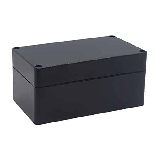 Image of Watertight Junction Box, IP67 Waterproof Project Box Durable ABS Plastic Electronic Enclosure Case for DIY Electrical Project Black 6.22 inch x 3.54 inch x 2.36 inch(158 x 90 x 60 mm)