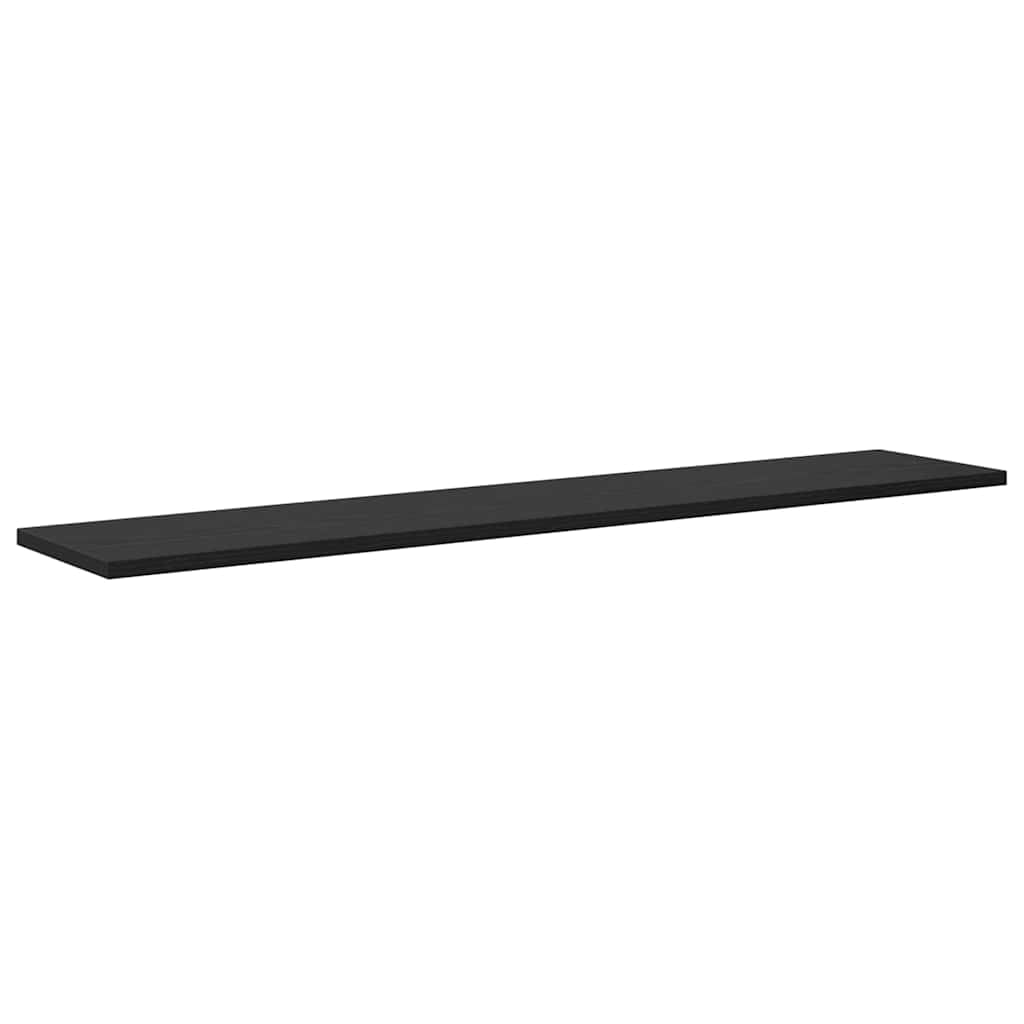 Czarne półki na książki, zestaw 4 sztuk, 100 x 20 x 1,5 cm, drewniane półki ścienne do salonu, biura, sypialni i miejsca do przechowywania, nowoczesny wystrój domu, łatwa instalacja