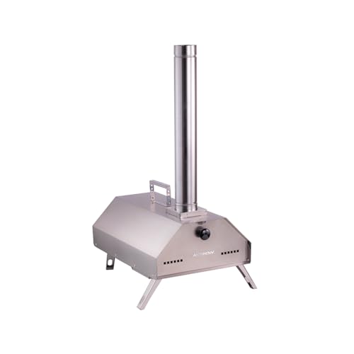 Mini Forno de Pizza A Lenha Antonow - Portátil - Inox Escovado