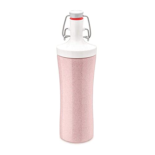 koziol Unisex Jugend PLOPP TO GO Trinkflasche, organic pink-cotton white, 425ml