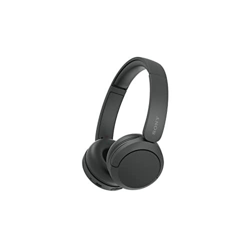 Sony WH-CH520 Best Wireless Bluetooth On-Ear Headphones with Microphone for Calls and Voice Control, Up to 50 Hours Battery Life with Quick Charge Function, Includes USB-C Charging Cable – Black
