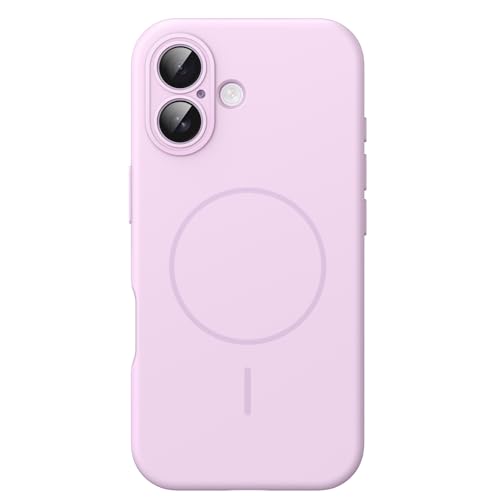 Image of JETech Magnetic Silicone Case for iPhone 17, Purple | Compatible with MagSafe, Silky Soft Touch, Full Camera Lens Protection, Shock Absorbing Phone Cover