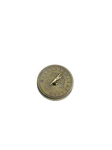 Brújula Sundial de Latón - 8 x 8 x 6.5 cm - Navegación Náutica Vintage miniatura 2