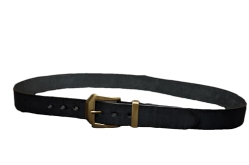 Thick Solid Brass Buckle Men's Cowboy Leather Belt 4.5Mm Thick All-Match Cowhide Leather Belt