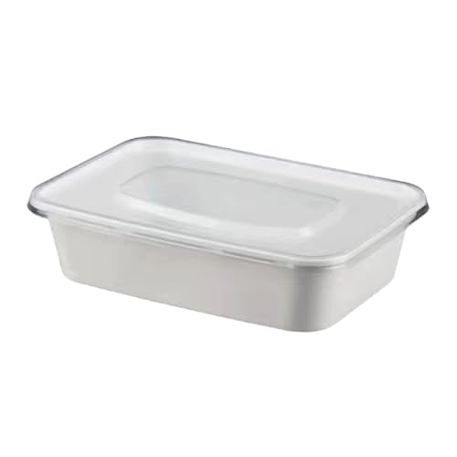 LIINC 使い捨て容器 食事準備容器 50個パック (750ml / 26オンス) 蓋付き食品保存容器 弁当箱 電子レンジ 再利用可能なプラスチックランチボックス キッチンフードテイクアウトボックス 冷凍庫対応加厚の使い捨てボウル テイクアウトボックス
