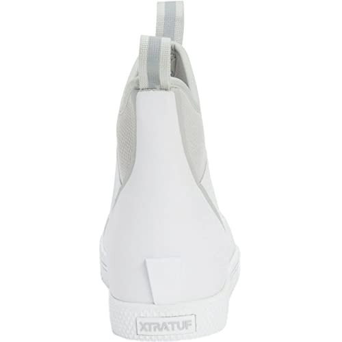 Xtratuf Mens Wheelhouse 6" Waterproof Reinforced Toe & Heel Slip Resistant Wide Rubber Fishing Rain Ankle Boot, White, 10 Us #TOP2