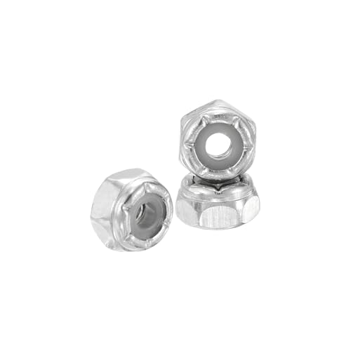 Kozelo 100pcs Écrous hexagonaux nylon #5-40 acier 304