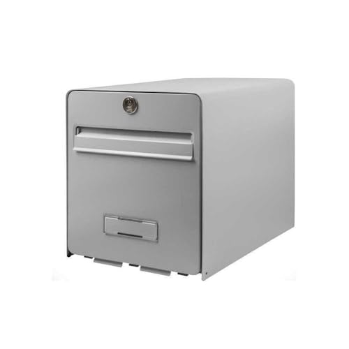 BURG-WÄCHTER Boîte aux Lettres Agréée La Poste, 1 Porte, 501 GR FAVOR, Gris, en Acier Galvanisé, Avec Porte à Ouverture Totale et Stop-Courrier (Porte bloquée à 120°)