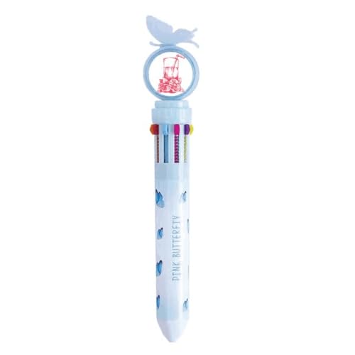 Stylo à bille rétractable multicolore au design aquarelle fruité pour fournitures créatives