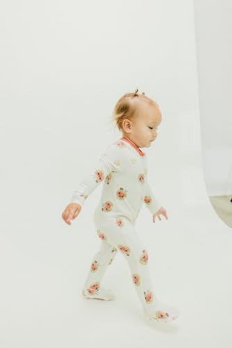 Image of Copper Pearl Baby Zip-Up Footie Pajamas - Soft Stretchy Sleep and Play Footies for Boys and Girls