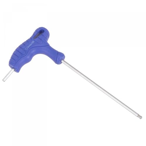 TOP-VIGOR 1Pcs 3mm Ball End Hex Key, T-Handle Hexagon Wrench Spanner, Metric CR-V Steel Allen Key Hand Tools for Repair and Maintenance