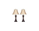 Signature Design by Ashley - Mariana Poly Table Lamps - Traditional - Set of Two - Antique Brown