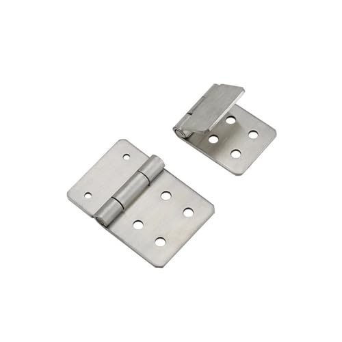 304 Stainless Steel Asymmetric Folding Hinge Industrial Cabinet Door Equipment Box 1Pcs(65.5x46mm)