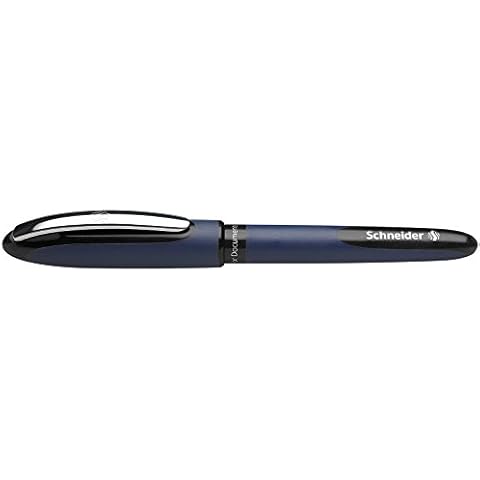 Schneider One Business Rollerball Pen, 0.6 mm line Width and Ultra-Smooth tip, Made in Germany, 1 Blister Card Black Cover