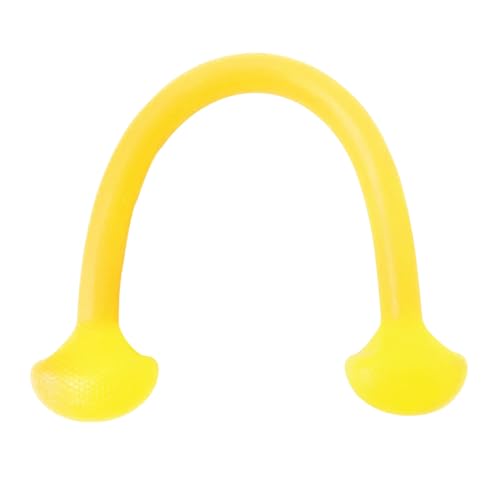 HERCHR Yoga Pull Rope, 10lbs One Word Silicone Pull Rope Multifunctional Tensile Strength Chest Expander Adjustable Stretch Strap Elasticity for Sports Exercise(Yellow)