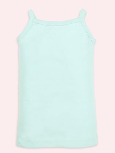 Image of KiddoPanti Girls 100% Cotton Rib Solid Camisole Tank Top Pack of 3