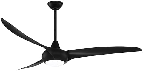 Minka-Aire F848-CL Light Wave 65" Ceiling Fan with LED Light and Remote Control in Coal Finish