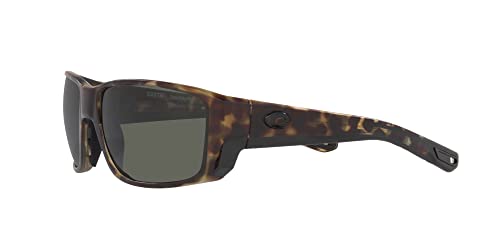 Image of Costa Man Sunglasses Matte Black Frame, Blue Mirror Lenses, 60MM