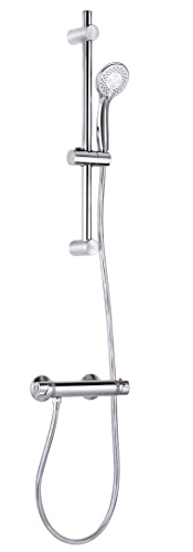 Strohm TEKA   Columna de ducha termostática INCA PRO. Grifo termostático, ducha 3 modos, flexo anti twist