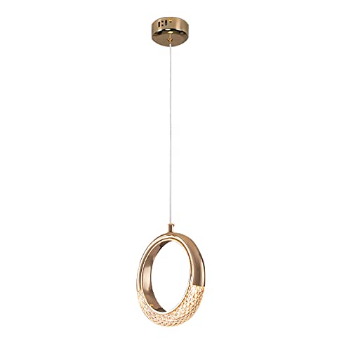 Chandelier d'anneau nordique LED LUXEGLAGE lampe suspendue créative de salon