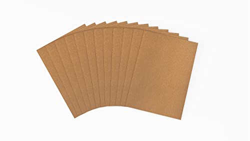 Brandalo® Piel vegana – Papel lavable – 12 hojas de 21 x 30 cm con 0,55 mm de grosor – Papel de lavado – Papel de cuero – Diseño de etiqueta hecho a mano – DIY para coser, manualidades, trazar,