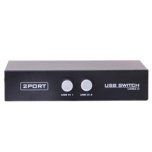 Image of 2 Ports USB Switch for PC Sharing Switch Hub Box, Printer Splitter for Two Computers Sharing 1 Scanner Printers Projector Camera and Keyboard