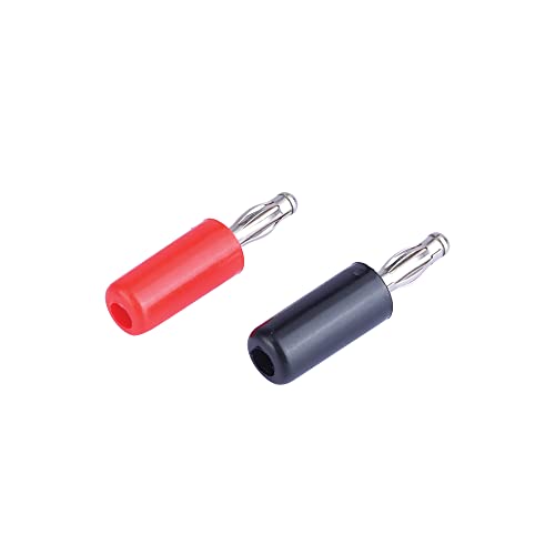 Image of MX 4 mm Banana Connector Plugs - Beryllium Copper Speaker Cable Connectors for Amplifiers, Speakers and Audio Devices | Pack of 10 (5 Red + 5 Black)